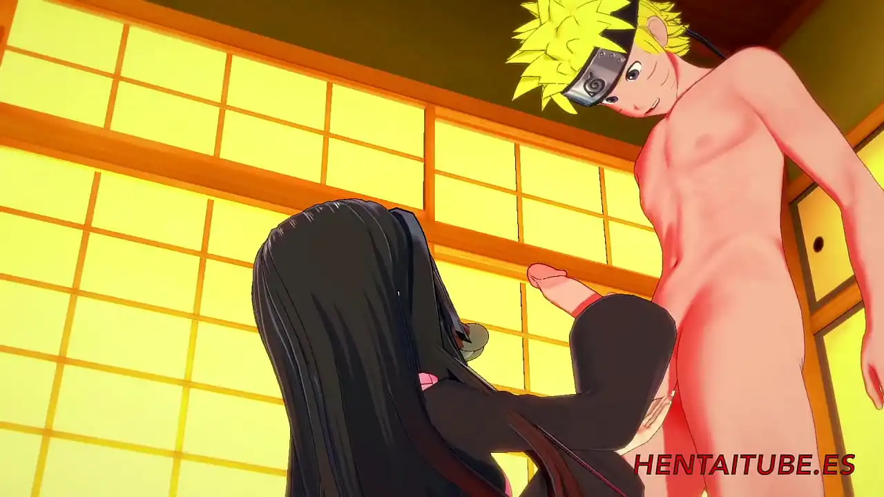 Demon Slayer Naruto - Naruto Big Dick fazendo sexo com Nezuko e gozando em sua buceta sexy 1/2