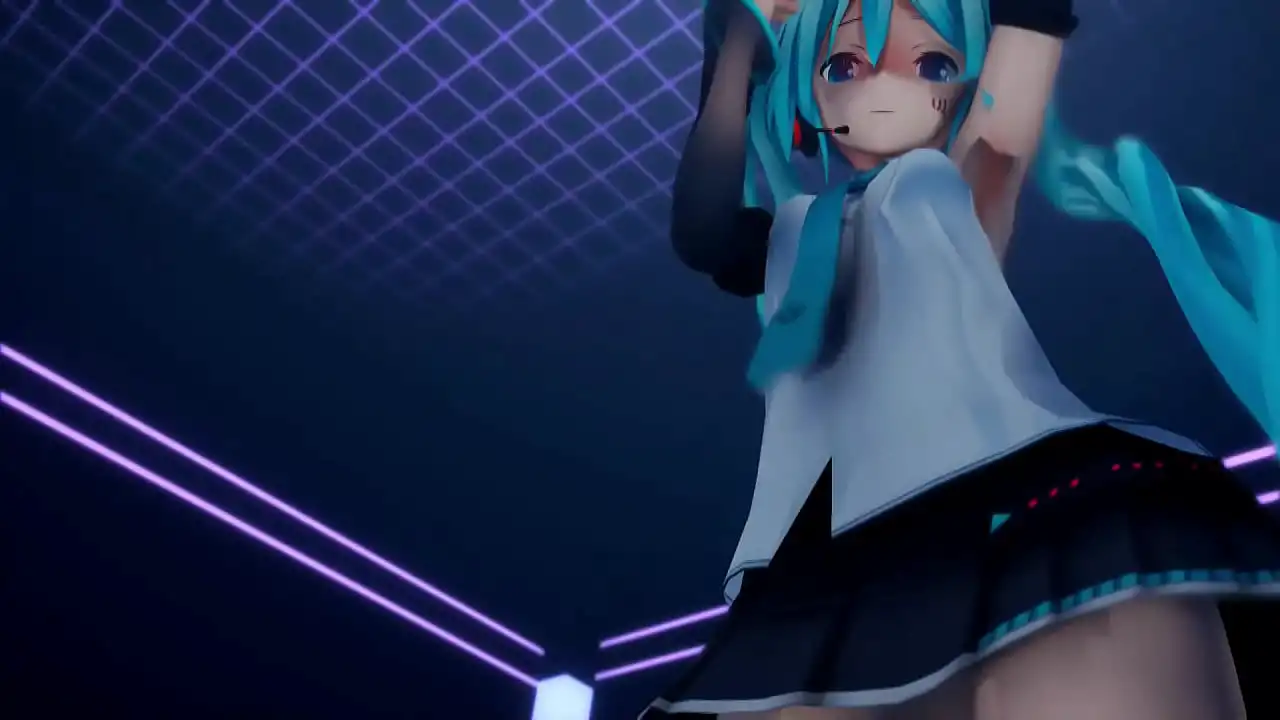 Hatsune Miku MMD dança de striptease