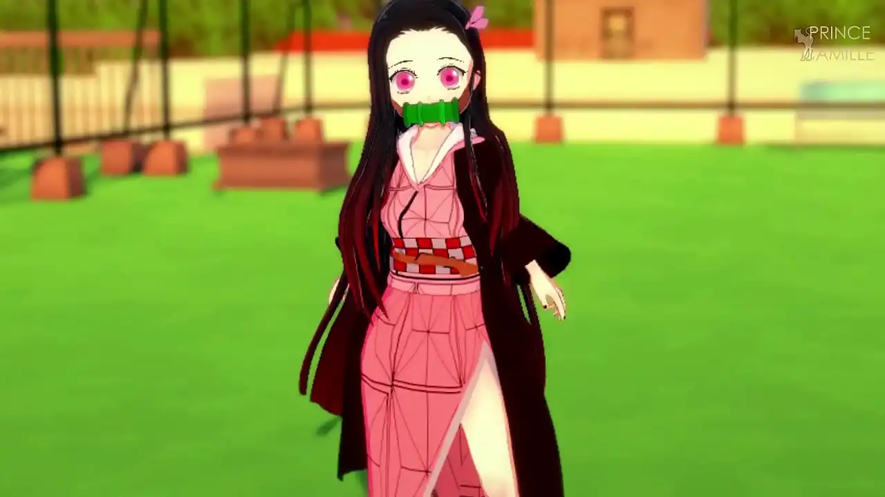 A inocente Nezuko Chan precisa controlar seus impulsos com você - Demon Slayer