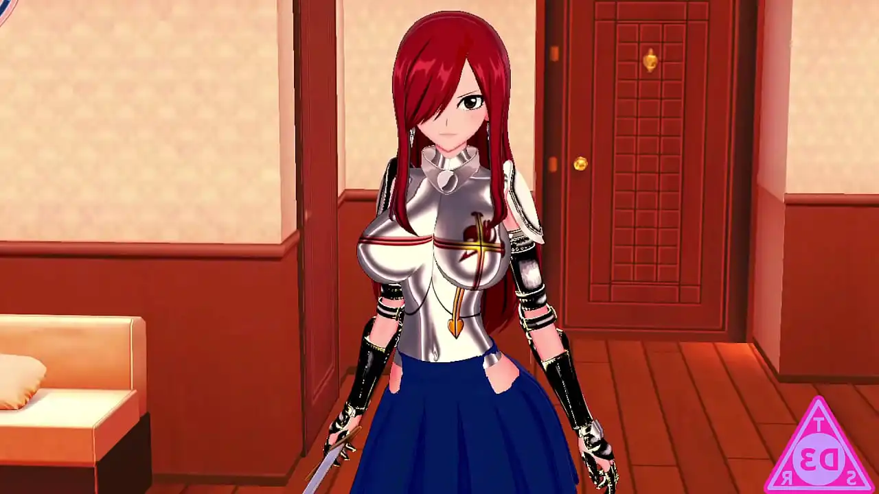 KOIKATSU Erza natsu Fairy Tail, fazer sexo boquete masturbação e gozada sem censura... Thereal3dstories