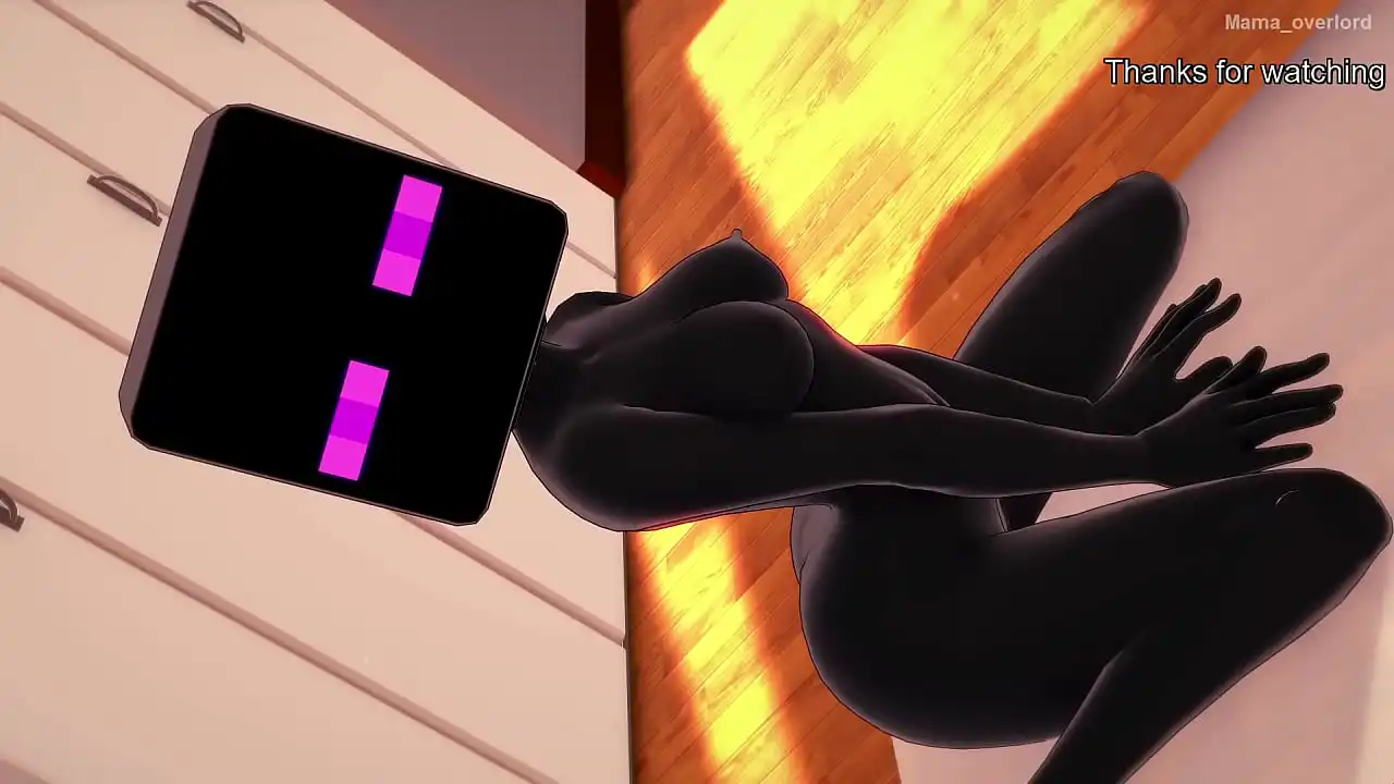 Namorada vestida de Enderman quer se divertir fodendo (hentai)